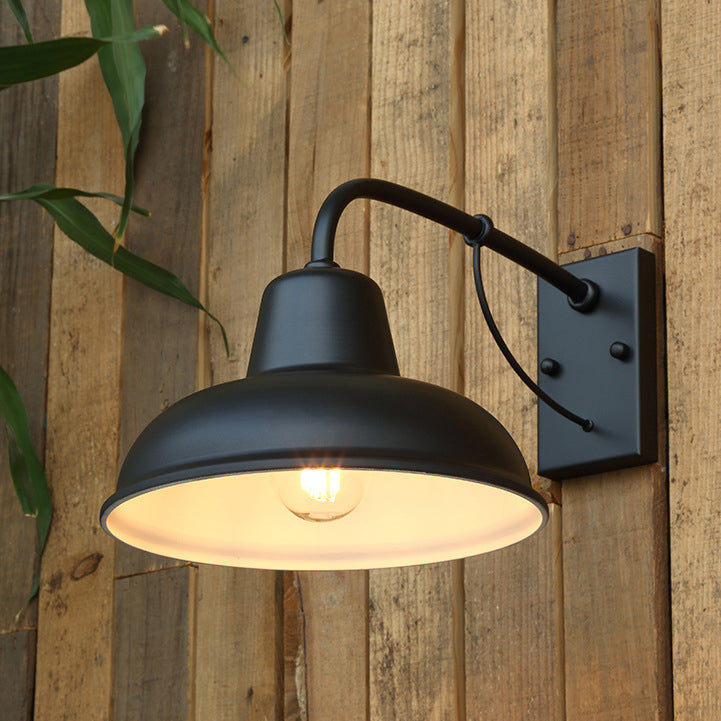 Iron Round Rectangular Outdoor Light