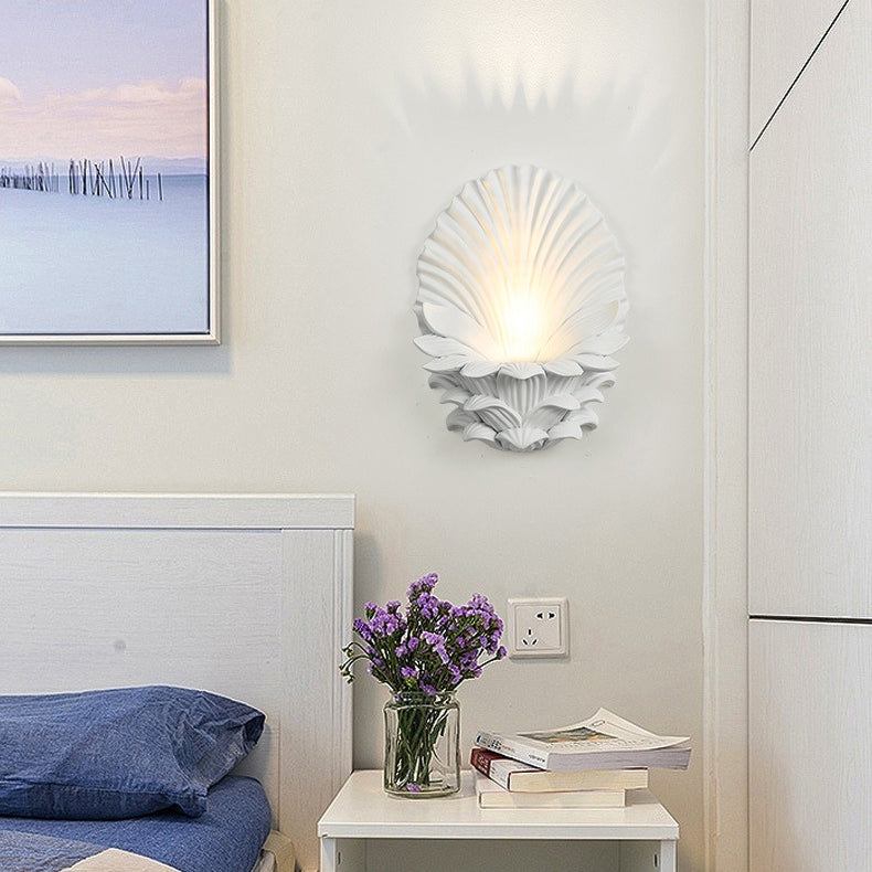 Resin Glass Metal Shell Wall Lamp