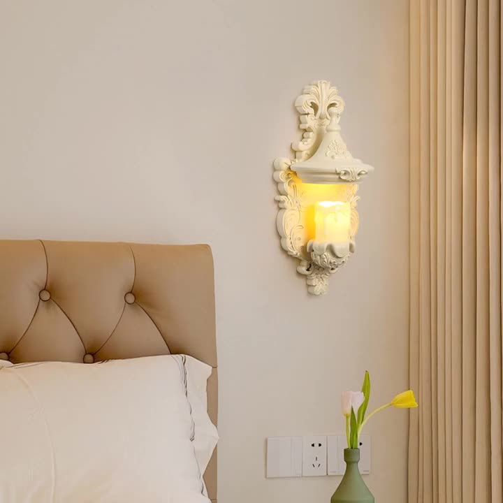 Resin Glass Metal Shell Wall Lamp