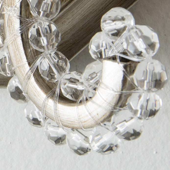 Farmhouse Crystal Iron Curved Wall Lamp