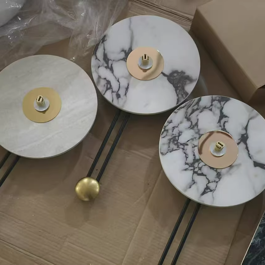 Stone Iron Spherical Round Wall Lamp