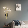 Glass Iron Branch Globe Wall Lamp
