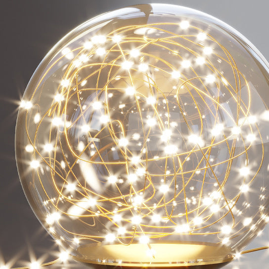 Glass Iron Branch Globe Wall Lamp