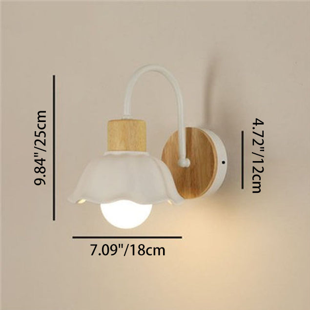 Acrylic Ceramic Glass Flower Wall Lamp
