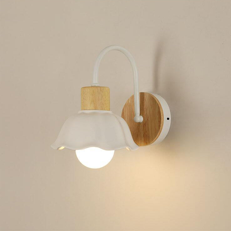 Acrylic Ceramic Glass Flower Wall Lamp