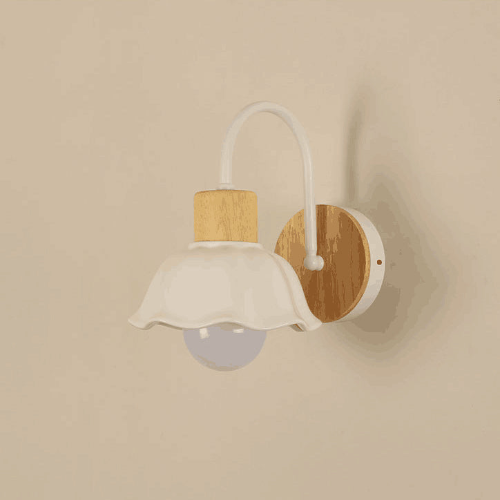 Acrylic Ceramic Glass Flower Wall Lamp