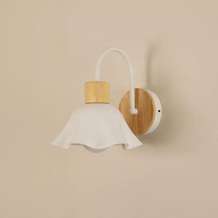 Acrylic Ceramic Glass Flower Wall Lamp
