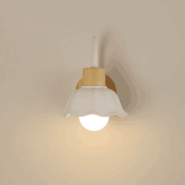 Acrylic Ceramic Glass Flower Wall Lamp