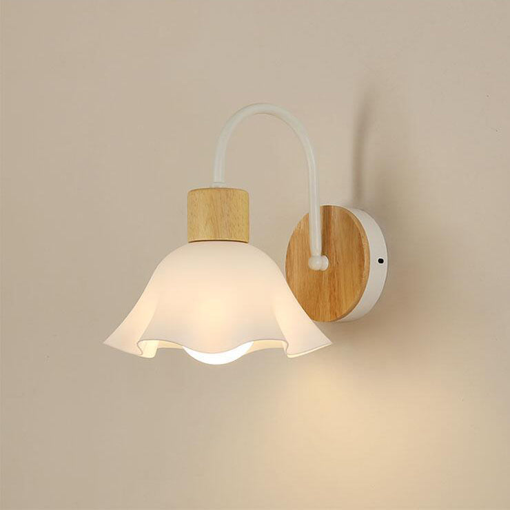 Acrylic Ceramic Glass Flower Wall Lamp