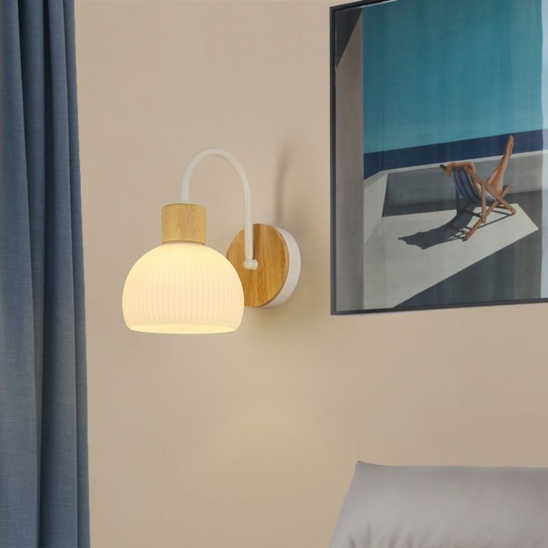 Acrylic Ceramic Glass Flower Wall Lamp