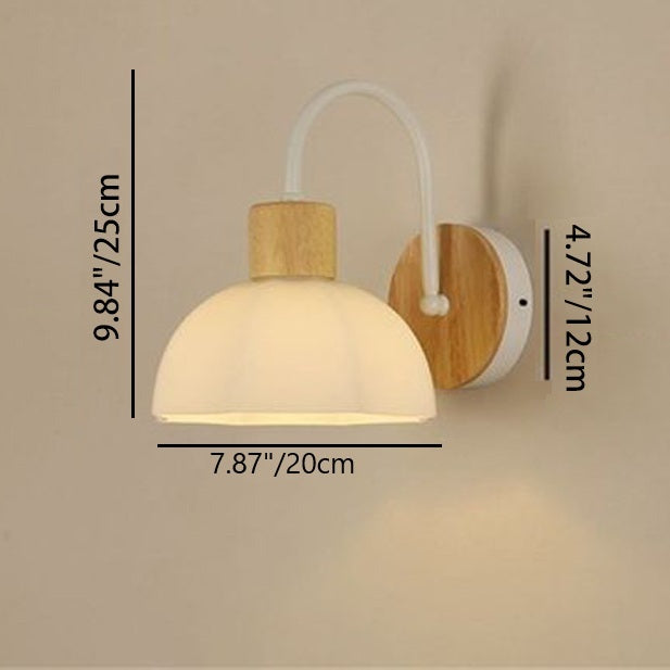 Acrylic Ceramic Glass Flower Wall Lamp