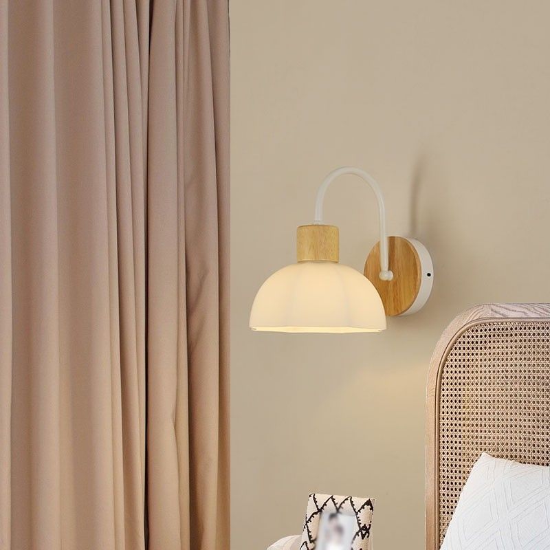 Acrylic Ceramic Glass Flower Wall Lamp