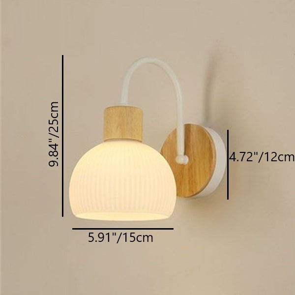 Acrylic Ceramic Glass Flower Wall Lamp