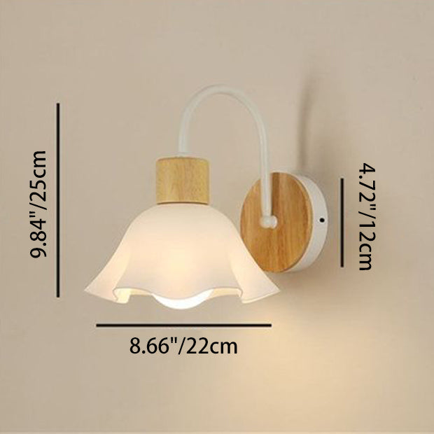 Acrylic Ceramic Glass Flower Wall Lamp
