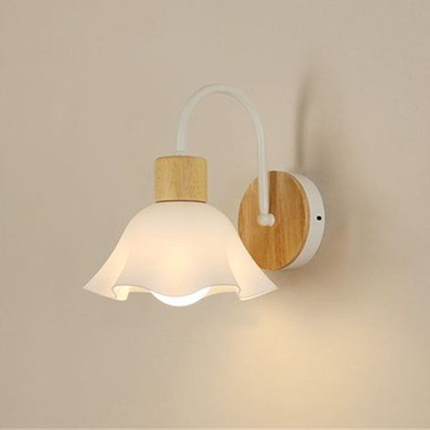 Acrylic Ceramic Glass Flower Wall Lamp