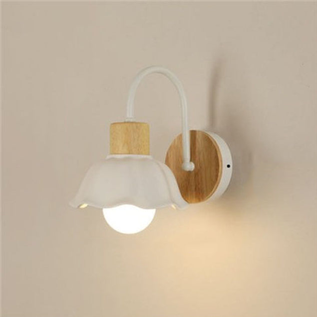 Acrylic Ceramic Glass Flower Wall Lamp