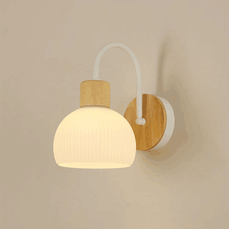 Acrylic Ceramic Glass Flower Wall Lamp