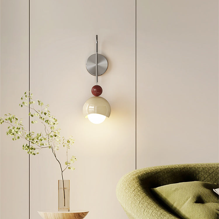 PE Iron Pumpkin-Shaped Bedroom Wall Lamp