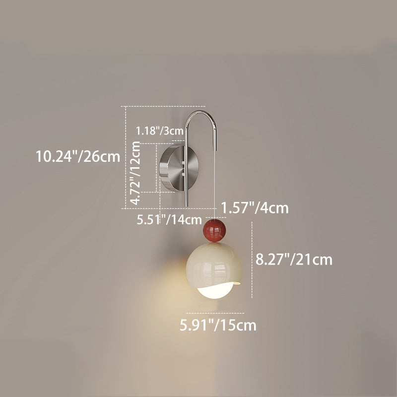 PE Iron Pumpkin-Shaped Bedroom Wall Lamp