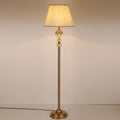 Crystal Fabric Metal Round Floor Lamp
