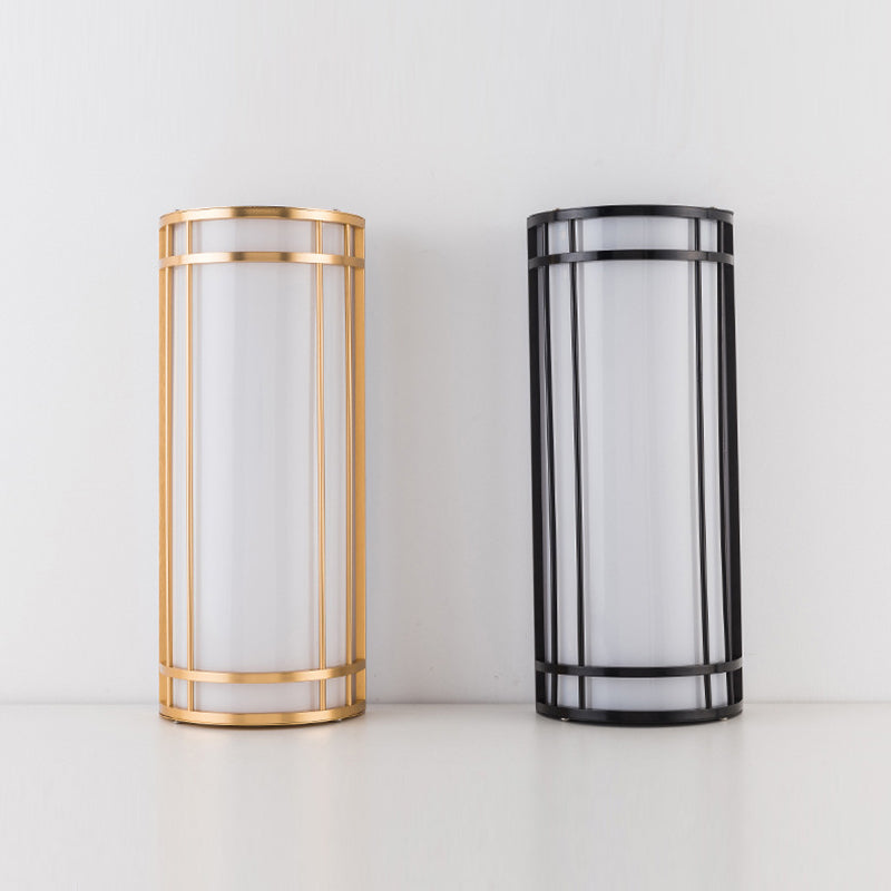 Acrylic Iron Half-Round Rectangular Outdoor Light