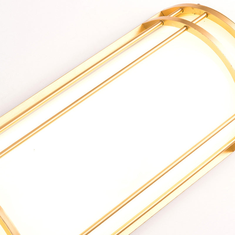 Acrylic Iron Half-Round Rectangular Outdoor Light