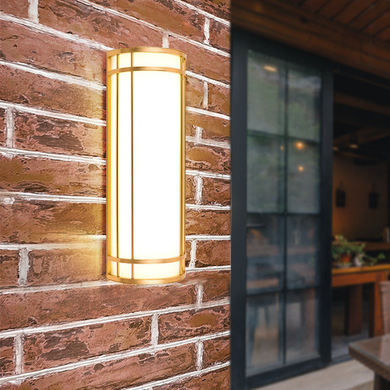 Acrylic Iron Half-Round Rectangular Outdoor Light