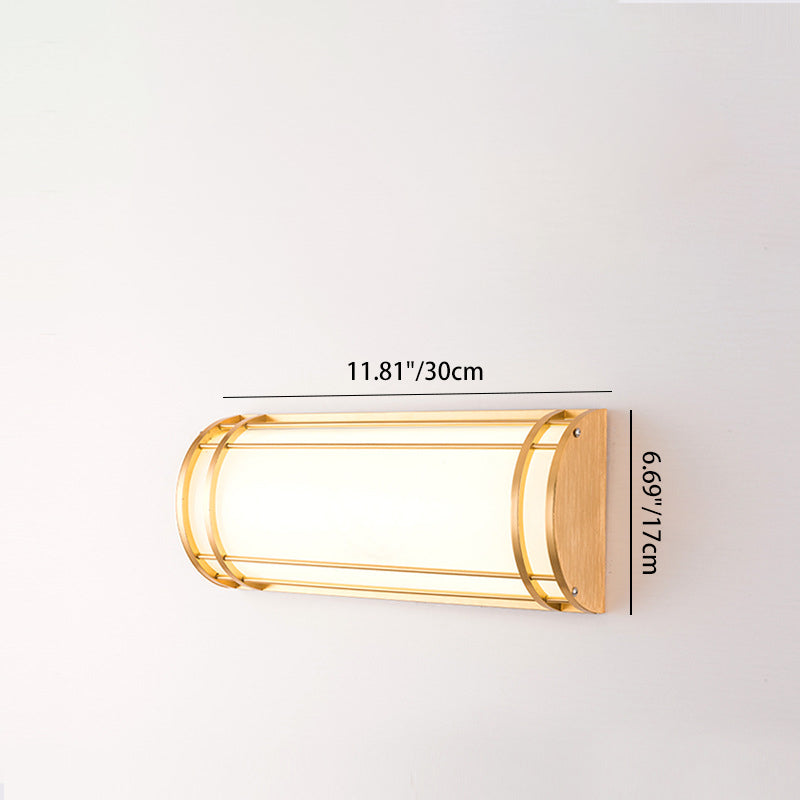 Acrylic Iron Half-Round Rectangular Outdoor Light