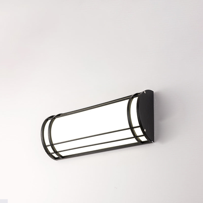 Acrylic Iron Half-Round Rectangular Outdoor Light