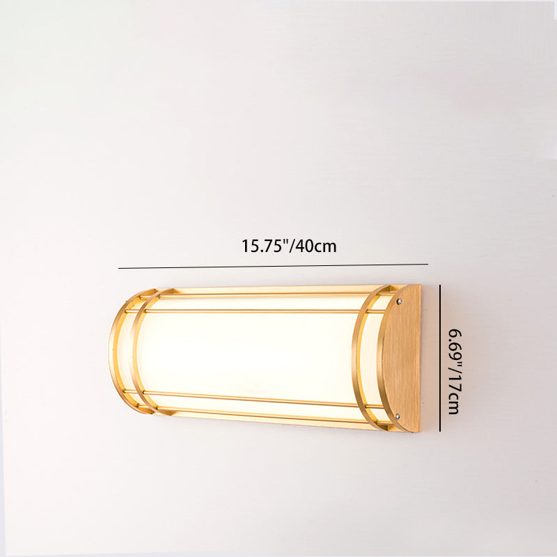 Acrylic Iron Half-Round Rectangular Outdoor Light