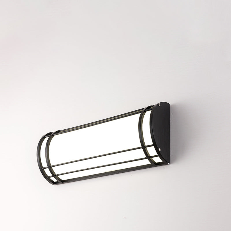 Acrylic Iron Half-Round Rectangular Outdoor Light