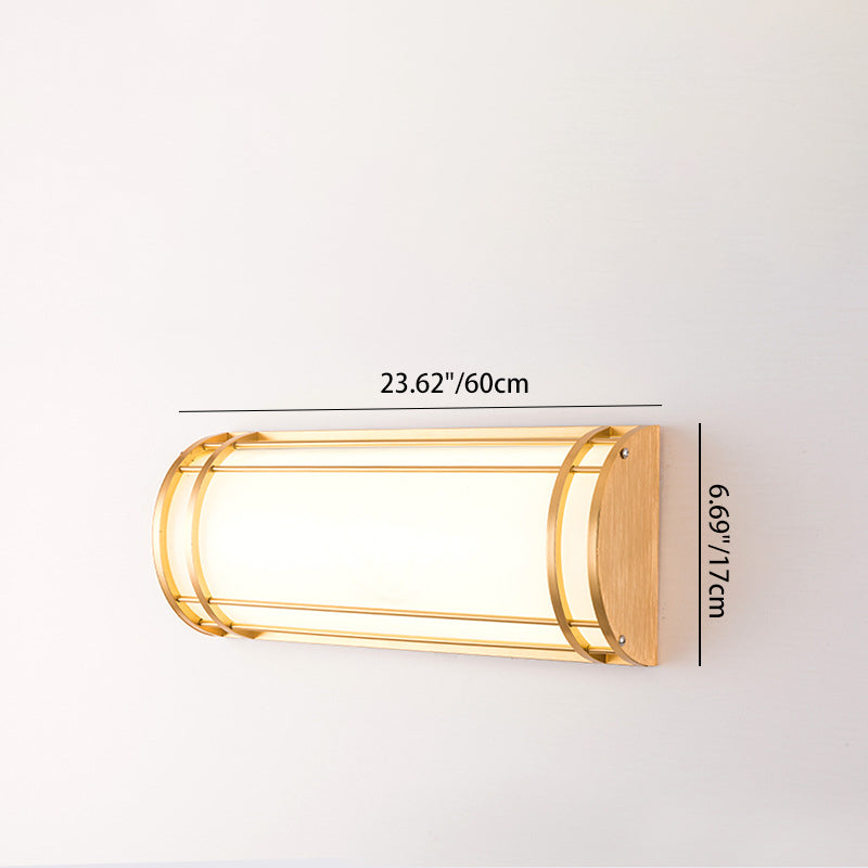 Acrylic Iron Half-Round Rectangular Outdoor Light