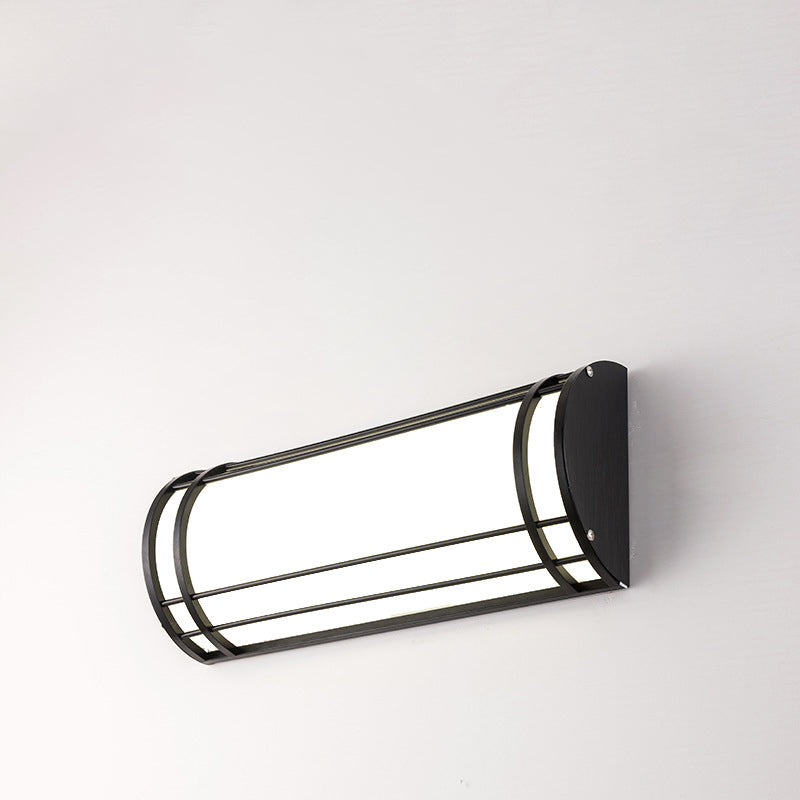 Acrylic Iron Half-Round Rectangular Outdoor Light