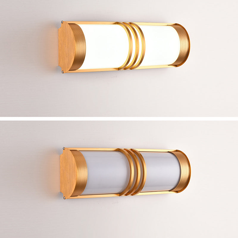 Acrylic Iron Half-Round Long Outdoor Light