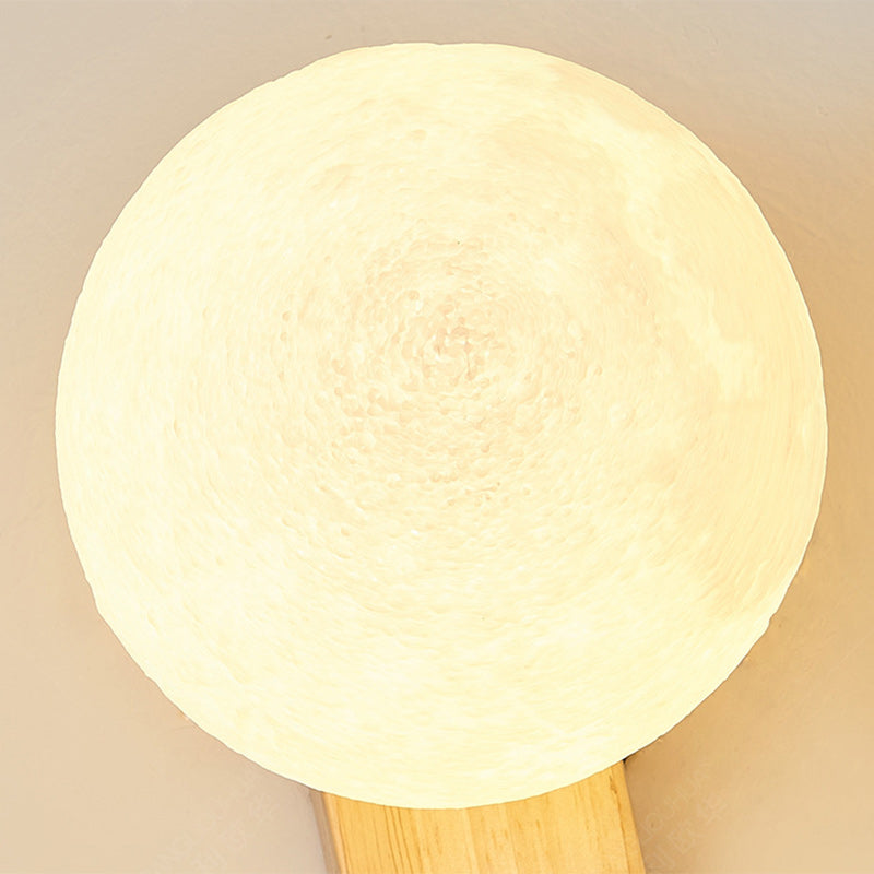 PE Rubberwood Cylinder Square Wall Lamp