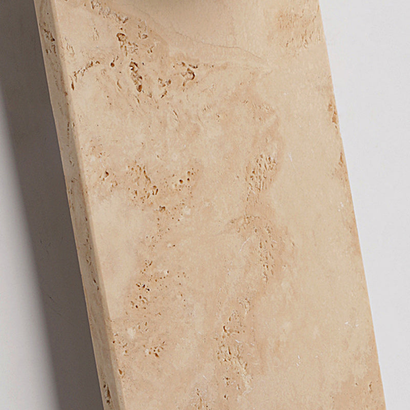 Travertine Solid Wood Glass 2-Light Wall Lamp