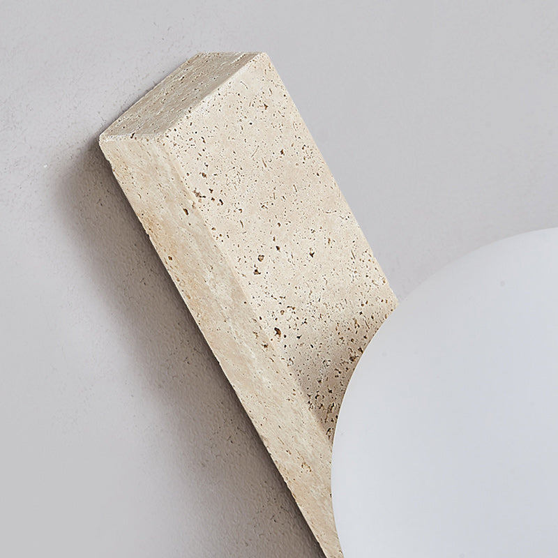 Travertine Glass Linear Globe 2-Light Wall Lamp
