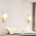 Travertine Glass Linear Globe 2-Light Wall Lamp