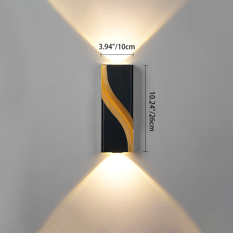 PC Aluminum Textured Rectangle Outdoor Light
