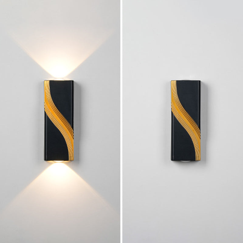 PC Aluminum Textured Rectangle Outdoor Light