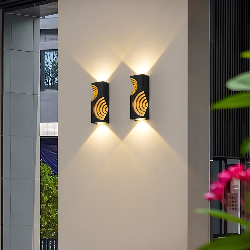 PC Aluminum Textured Rectangle Outdoor Light