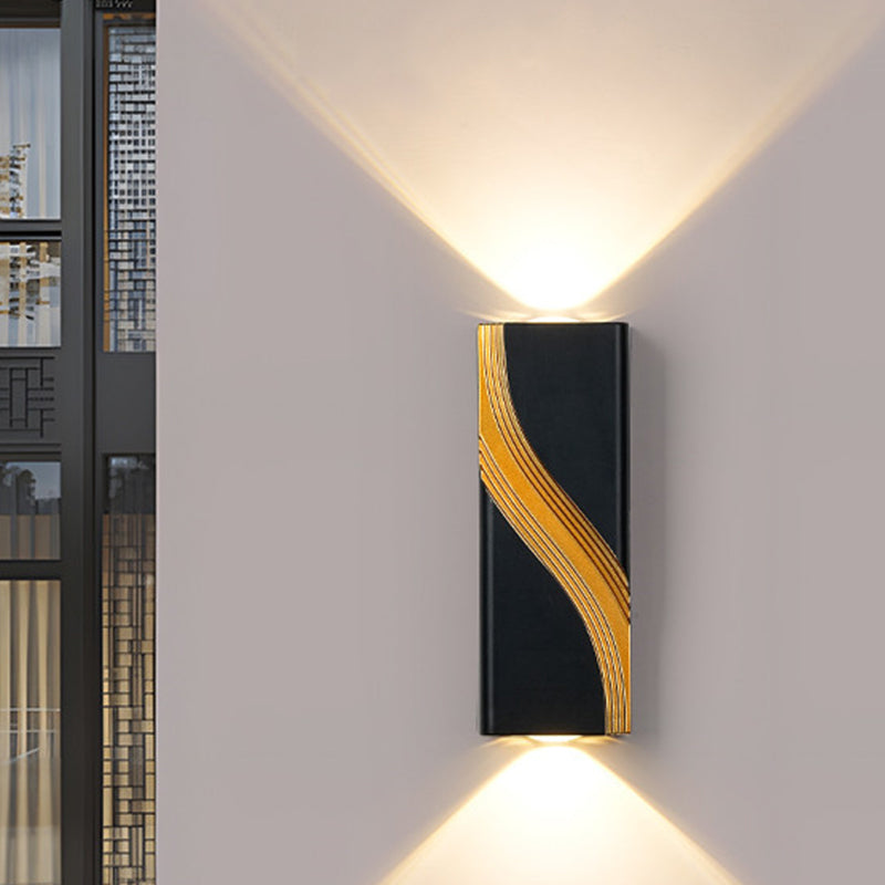 PC Aluminum Textured Rectangle Outdoor Light