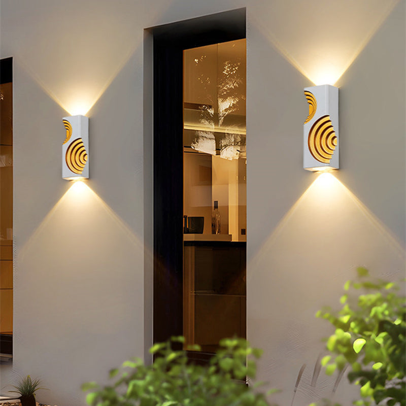 PC Aluminum Textured Rectangle Outdoor Light