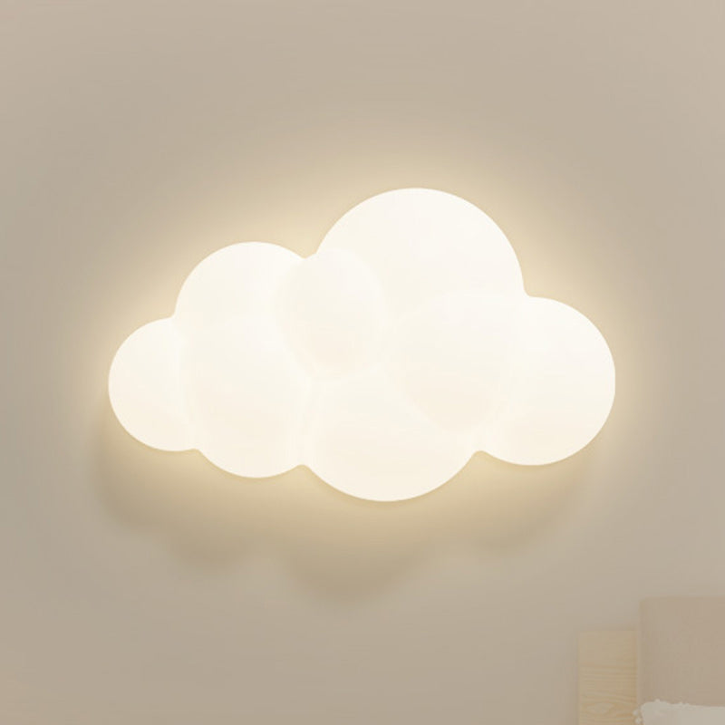 PE Iron Cloud-Shaped Bedroom Wall Lamp
