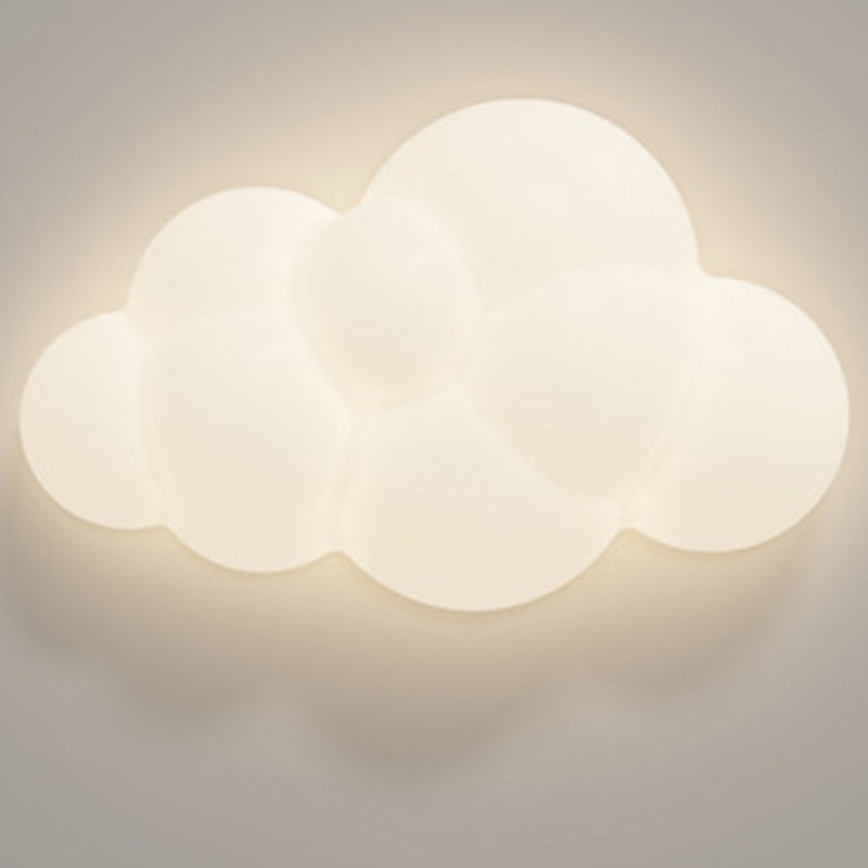 PE Iron Cloud-Shaped Bedroom Wall Lamp