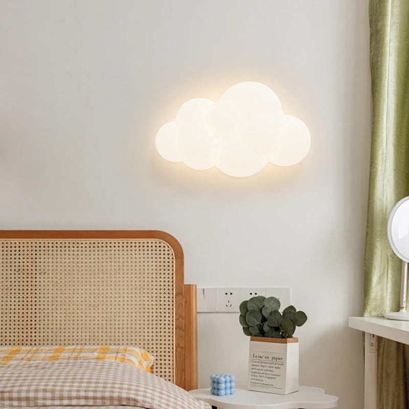 PE Iron Cloud-Shaped Bedroom Wall Lamp