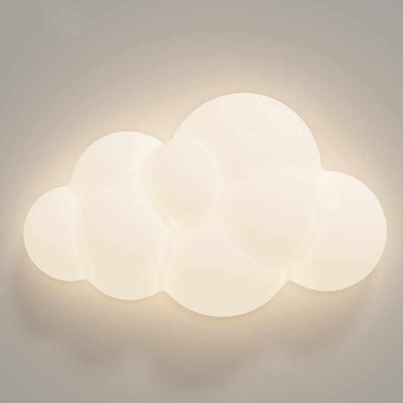 PE Iron Cloud-Shaped Bedroom Wall Lamp