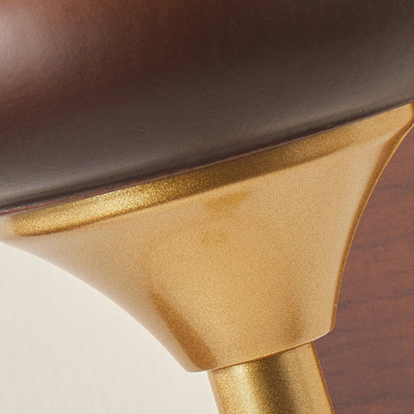 Glass Metal Wood Curved Wall Lamp