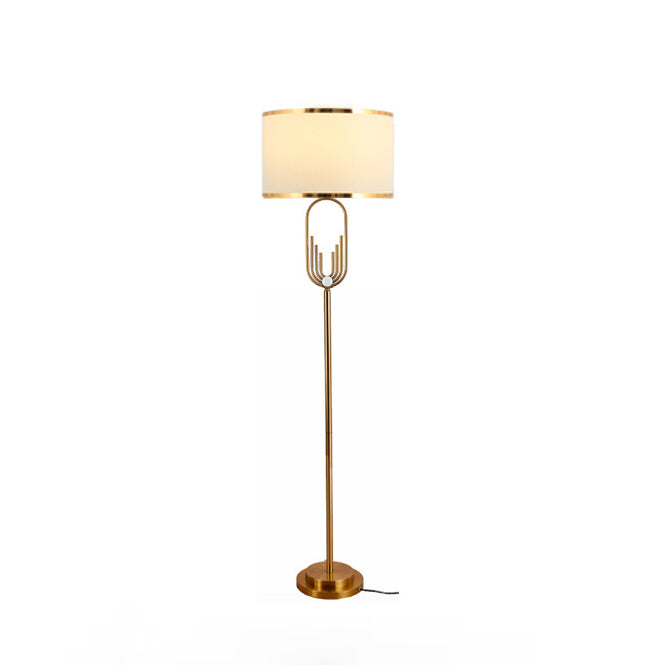 Contemporary Scandinavian Fabric Iron Floor Lamp