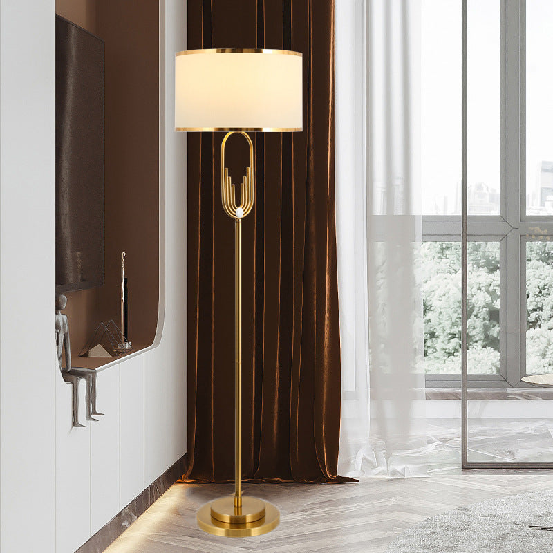 Contemporary Scandinavian Fabric Iron Floor Lamp